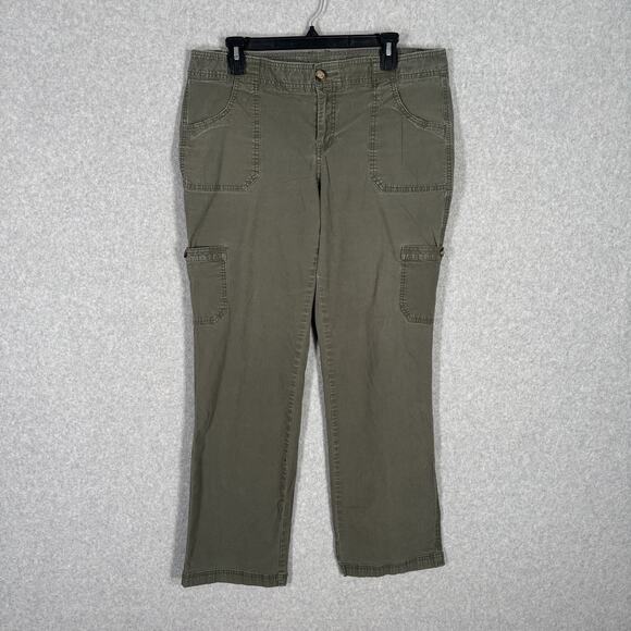 Dockers Cargo Pants 14 Olive Army Stretch Utility Cotton Hiking Camping Workwear - Picture 1 of 11